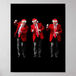Christmas Trump Dancing Santa Trump Dance  Poster