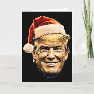 Christmas Trump Face Santa Funny Xmas Meme Men Wom Card