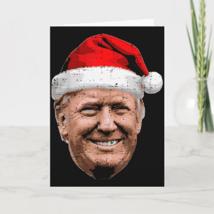 Christmas Trump Face Santa Funny Xmas Meme Men Wom Card