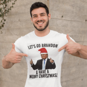 CHRISTMAS TRUMP LET'S GO BRANDON T-SHIRTS TEES