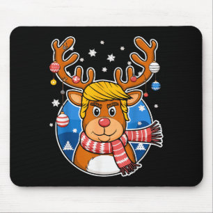 Christmas Trump Reindeer Caricature Mouse Pad