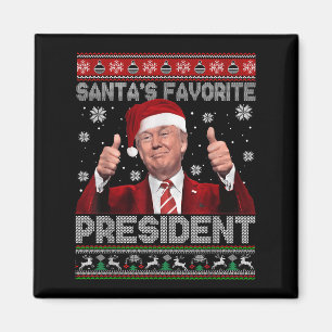 Christmas Trump Santa's Favorite President Xmas Ug Magnet