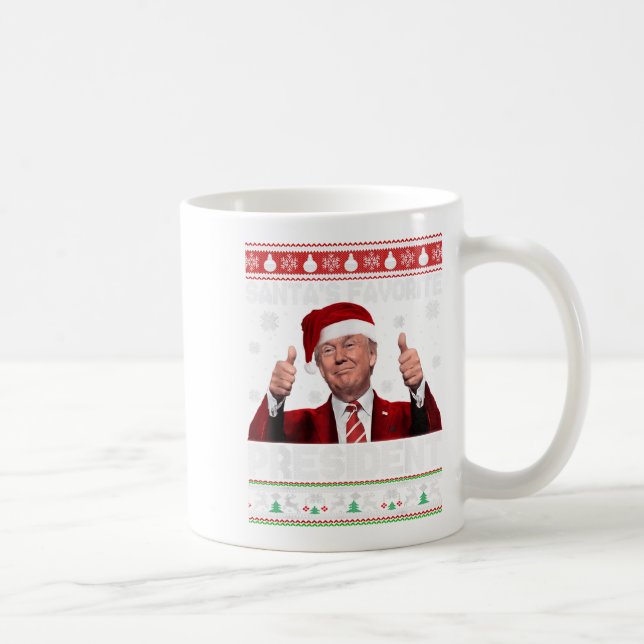 Christmas Trump Santa's Favourite President Xmas U Coffee Mug (Right)