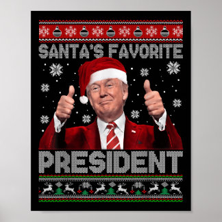Christmas Trump Santas Favourite President Xmas Ug Poster