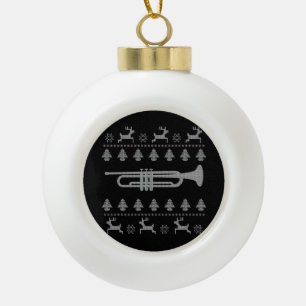 Christmas Trumpet Gift Ceramic Ball Christmas Ornament