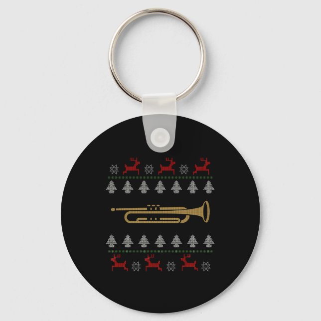 Christmas Trumpet Gift Key Ring (Front)