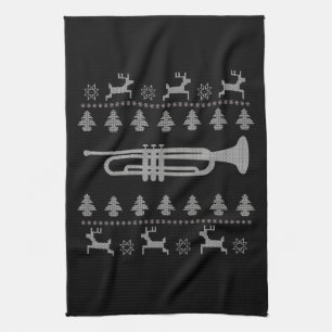 Christmas Trumpet Gift Tea Towel