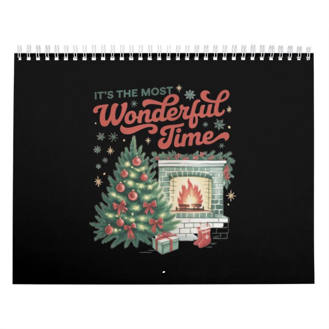 Christmas t's The Most Wonderful Time Vintage  Calendar (Cover)