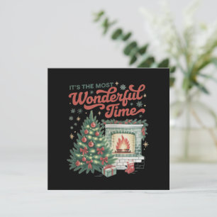 Christmas t's The Most Wonderful Time Vintage  Invitation