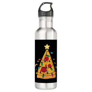 Christmas TShirt for Kids Boys Pizza Xmas Tree 710 Ml Water Bottle