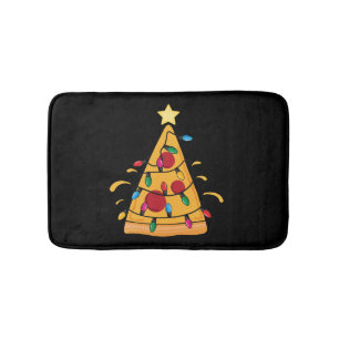 Christmas TShirt for Kids Boys Pizza Xmas Tree Bath Mat