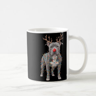 Christmas Ttie Xmas Dog Reindeer Nose Dog Lover Do Coffee Mug