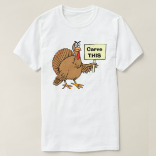 Christmas Turkey Quotes Humourous Carve This T-Shirt