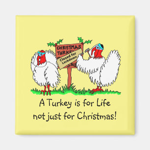 Christmas Turkeys in Lockdown Magnet