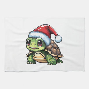 Christmas Turtle Copy Tea Towel