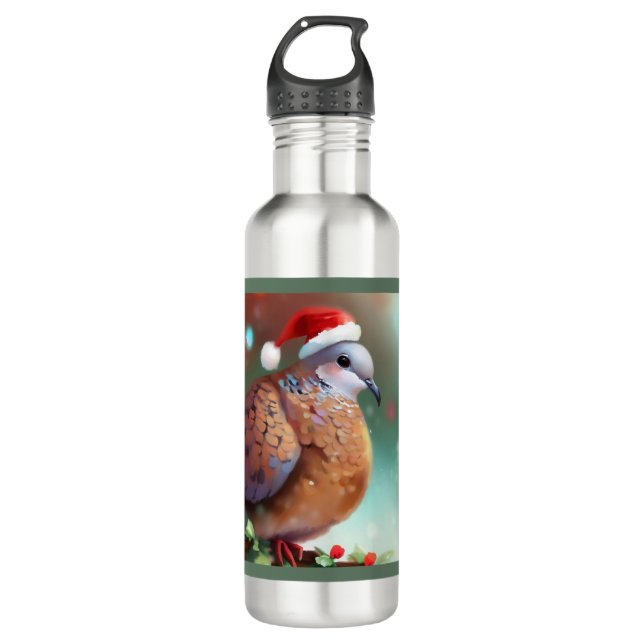Christmas Turtle Dove 1 710 Ml Water Bottle (Front)