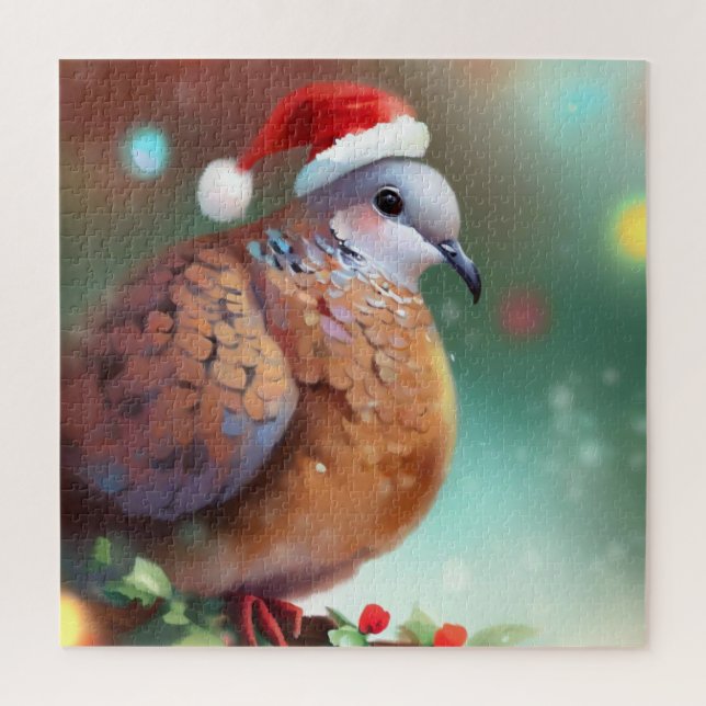 Christmas Turtle Dove (1) Jigsaw Puzzle (Vertical)
