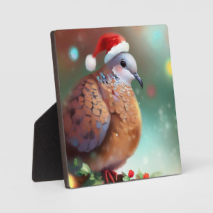 Christmas Turtle Dove 1 Plaque