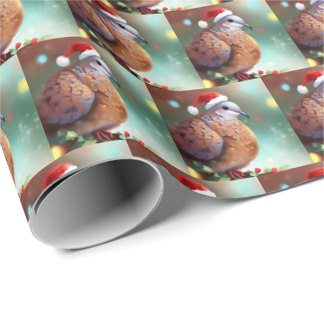 Christmas Turtle Dove 1 Wrapping Paper (Roll Corner)