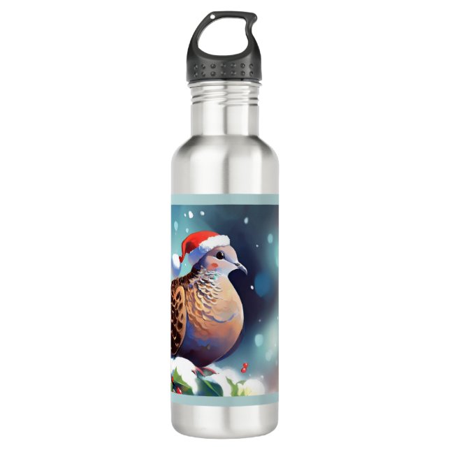 Christmas Turtle Dove 2 710 Ml Water Bottle (Front)