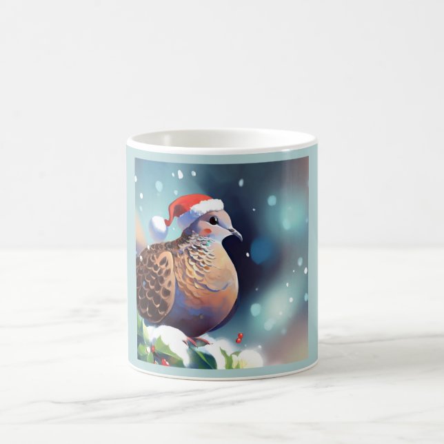 Christmas Turtle Dove 2 Coffee Mug (Center)