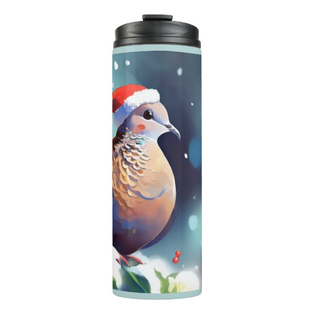 Christmas Turtle Dove 2 Thermal Tumbler (Front)