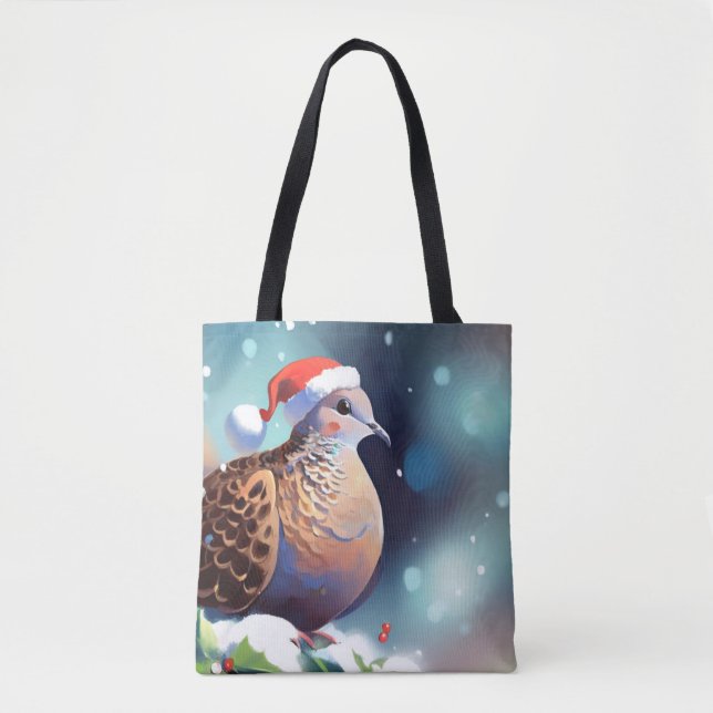 Christmas Turtle Dove 2 Tote Bag (Front)