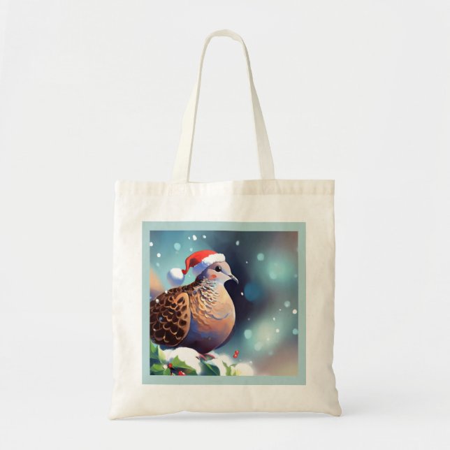 Christmas Turtle Dove 2 Tote Bag (Front)