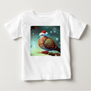 Christmas Turtle Dove 3 Baby T-Shirt