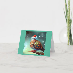 Christmas Turtle Dove 3 Holiday Card