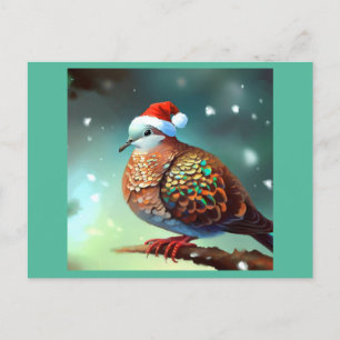 Christmas Turtle Dove 3 Holiday Postcard