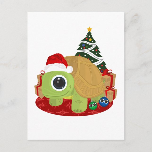 Christmas - Turtle Holiday Postcard (Front)