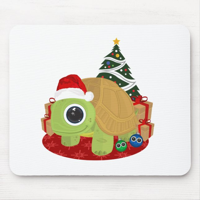Christmas Turtle Mouse Pad (Front)