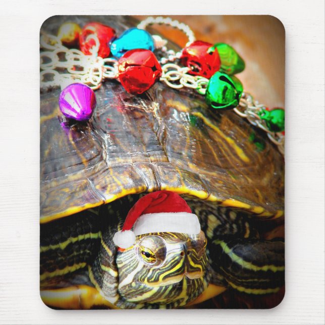 Christmas Turtle Mouse Pad (Front)