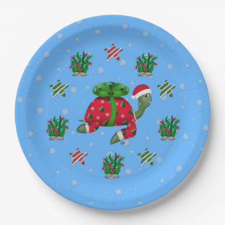 Christmas Turtle Paper Plate