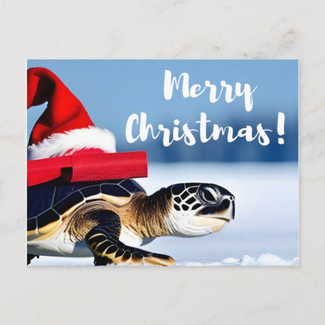 Christmas Turtle Postcard (Front)