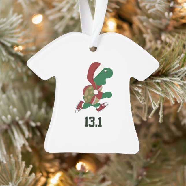 Christmas Turtle runner 13.1 Ornament (Tree)