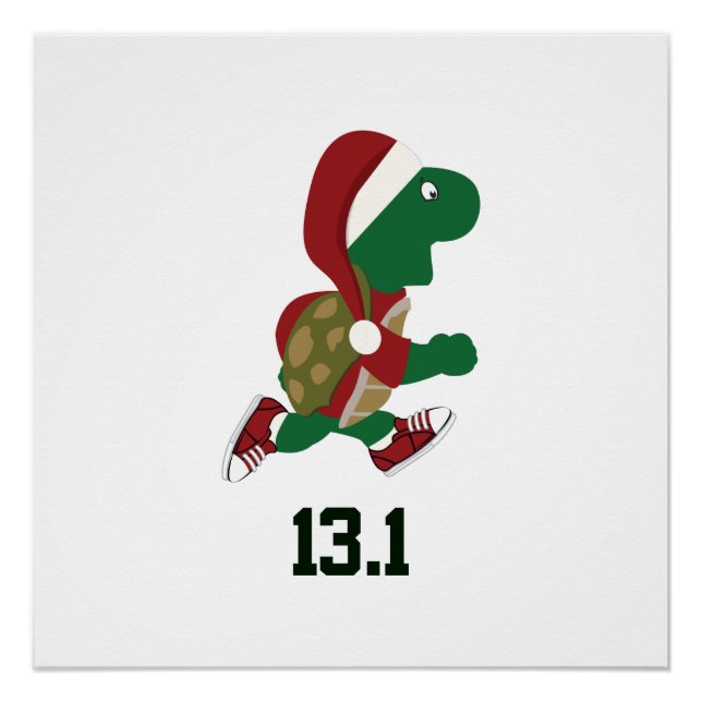 Christmas Turtle runner 13.1 Poster (Front)