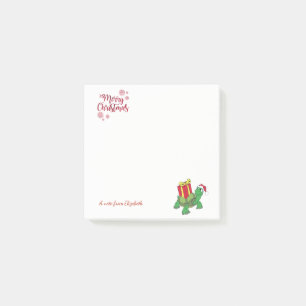 Christmas,Turtle ,Santa Hat,Present-Personalised Post-it Notes