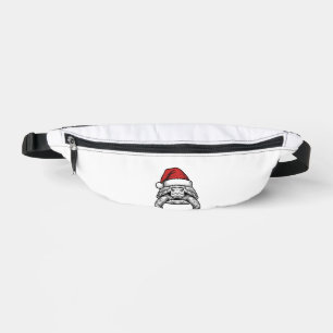 Christmas Turtle Santa Hat Vintage Engraving Desig Bum Bags
