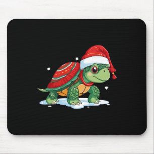 Christmas Turtle Santa Sea Turtle Beach Lover Ocea Mouse Pad