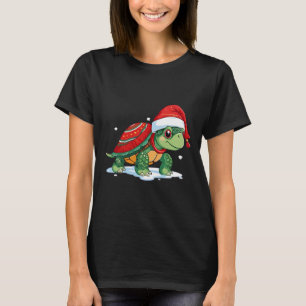 Christmas Turtle Santa Sea Turtle Beach Lover Ocea T-Shirt