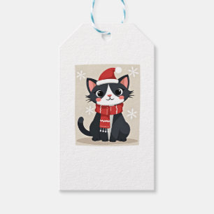 Christmas Tuxedo Cat Santa Scarf Ugly Xmas Women G Gift Tags