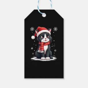 Christmas Tuxedo Cat Santa Scarf Ugly Xmas Women G Gift Tags