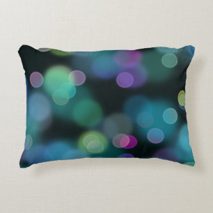 Christmas Twilight Pattern on Midnight Blue Decorative Cushion