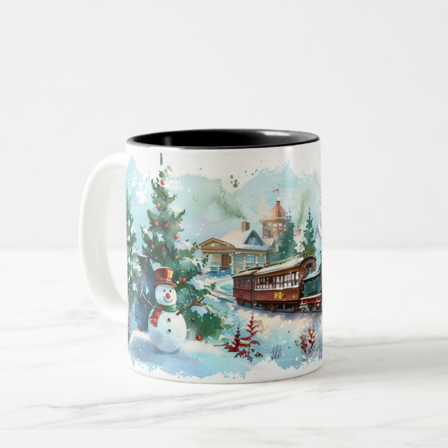  Christmas Two-Tone Coffee Mug (Front Left)