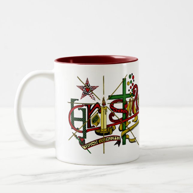 'Christmas' Two-Tone Coffee Mug (Left)