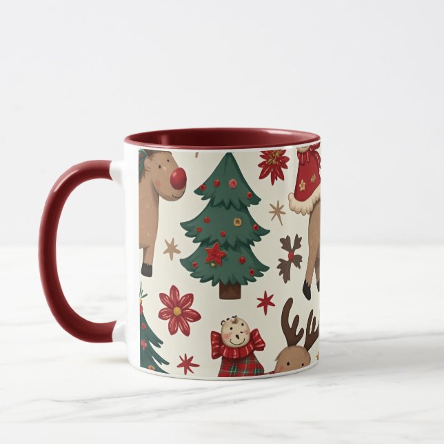 Christmas Two-Tone Mug, 11 oz Mug (Left)