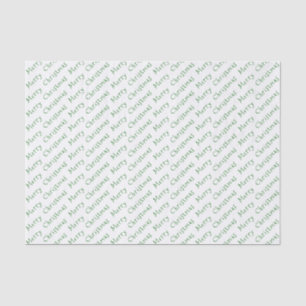 Christmas Typography Dark Green on White Tissue Paper
