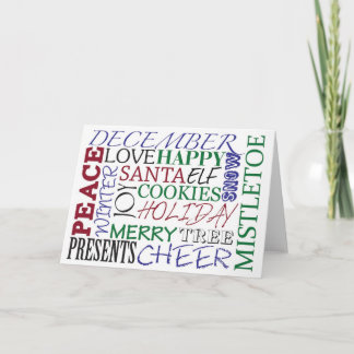 Christmas Typography Holiday Card